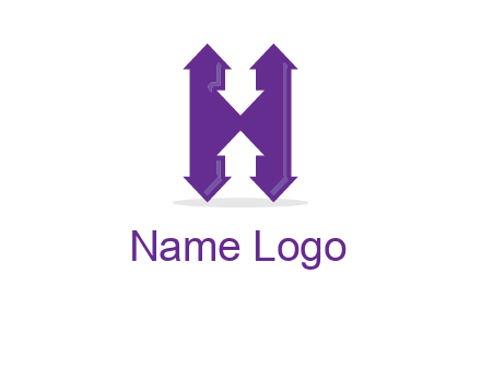 Arrows forming an H