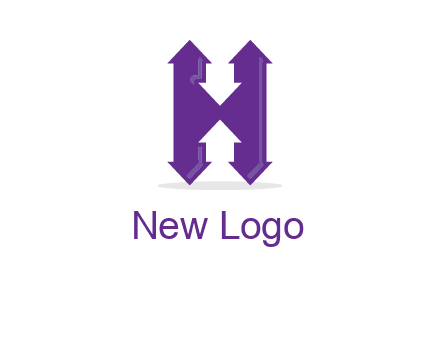 Arrows forming an H