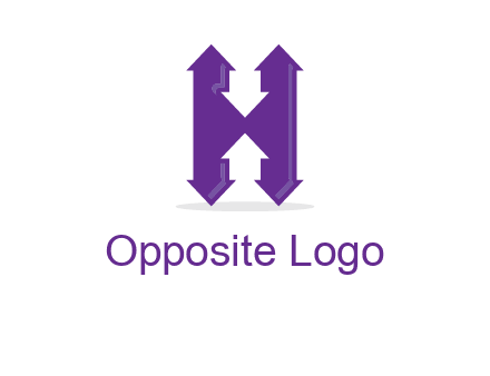 Arrows forming an H