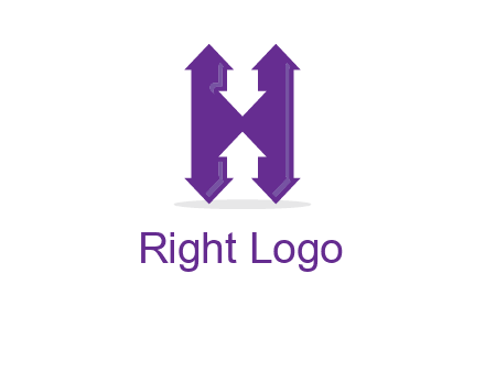 Arrows forming an H