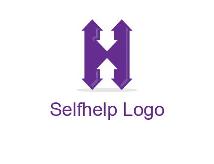 Arrows forming an H
