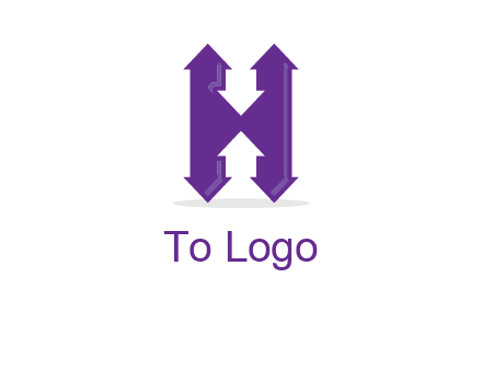 Arrows forming an H