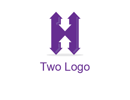 Arrows forming an H
