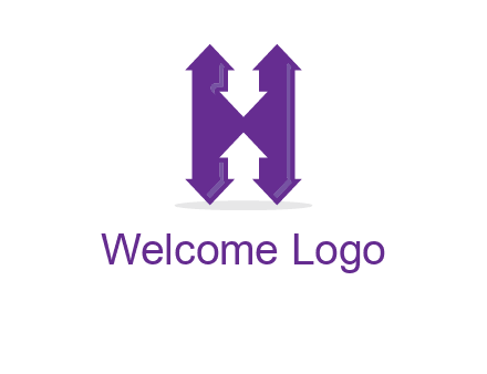 Arrows forming an H