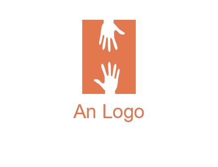 two hands reaching for one another to form an H