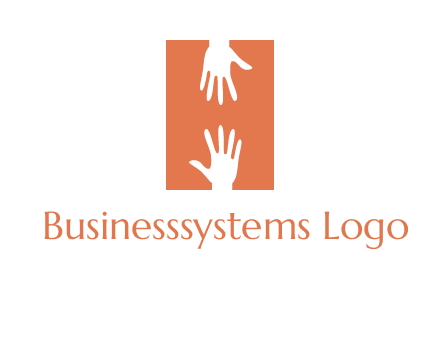 two hands reaching for one another to form an H