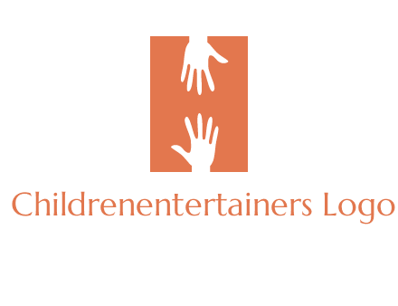 two hands reaching for one another to form an H