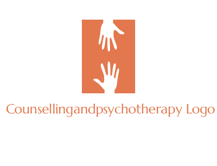 two hands reaching for one another to form an H