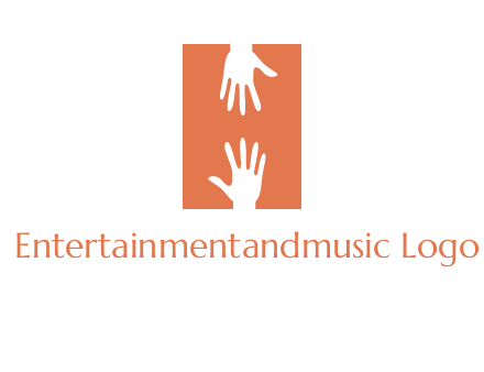 two hands reaching for one another to form an H