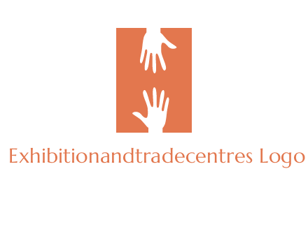 two hands reaching for one another to form an H