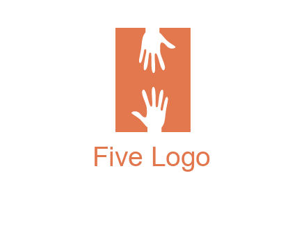 two hands reaching for one another to form an H
