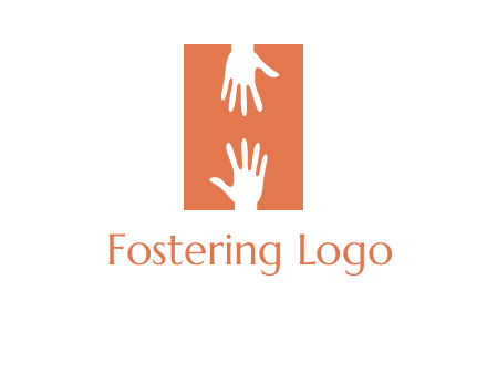 two hands reaching for one another to form an H