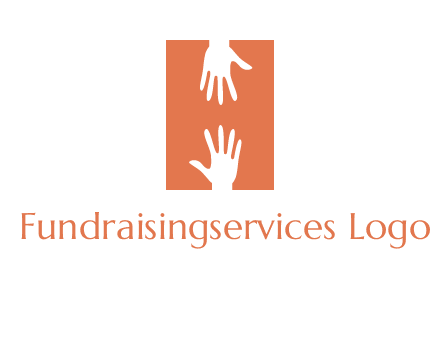 two hands reaching for one another to form an H