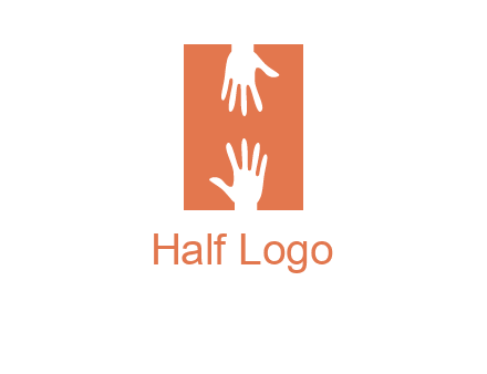 two hands reaching for one another to form an H
