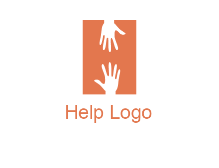 two hands reaching for one another to form an H