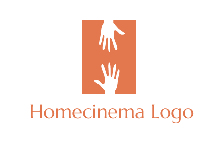 two hands reaching for one another to form an H