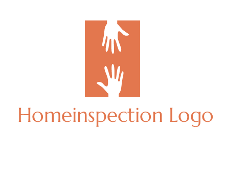 two hands reaching for one another to form an H