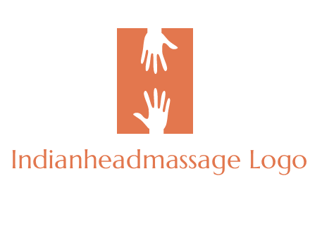 two hands reaching for one another to form an H