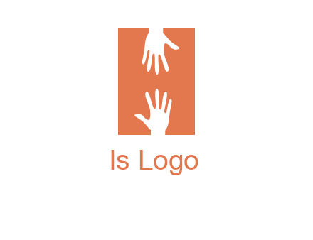 two hands reaching for one another to form an H