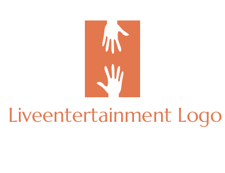 two hands reaching for one another to form an H