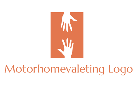 two hands reaching for one another to form an H