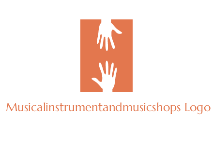 two hands reaching for one another to form an H