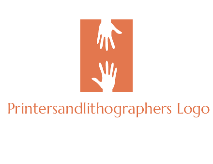 two hands reaching for one another to form an H