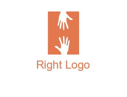 two hands reaching for one another to form an H