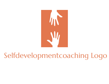 two hands reaching for one another to form an H