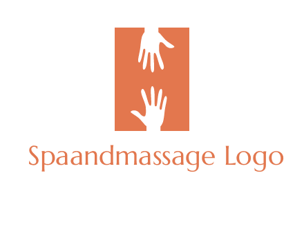 two hands reaching for one another to form an H