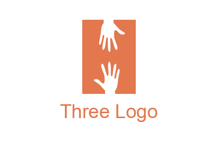 two hands reaching for one another to form an H