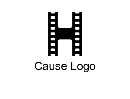 letter H in film negatives 