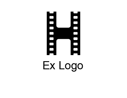 letter H in film negatives 