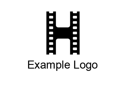 letter H in film negatives 