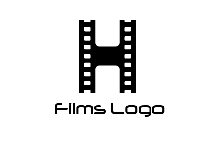 letter H in film negatives 