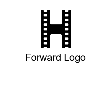 letter H in film negatives 