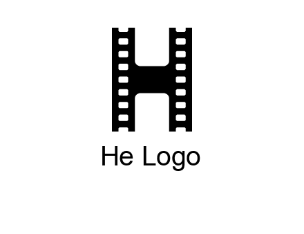 letter H in film negatives 