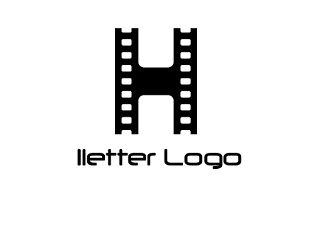 letter H in film negatives 