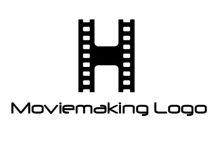 letter H in film negatives 