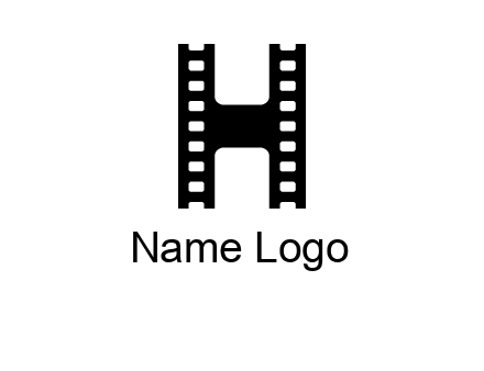 letter H in film negatives 