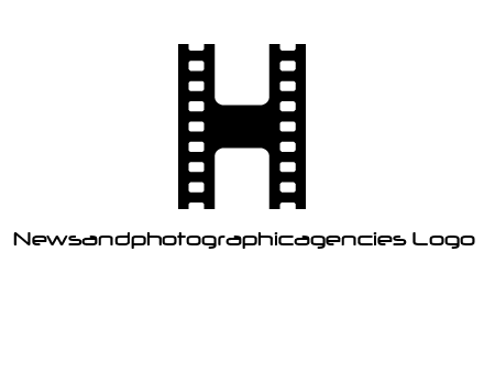 letter H in film negatives 