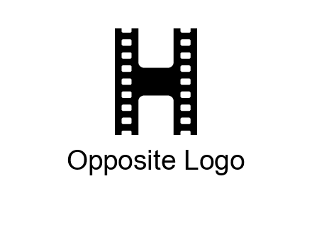 letter H in film negatives 