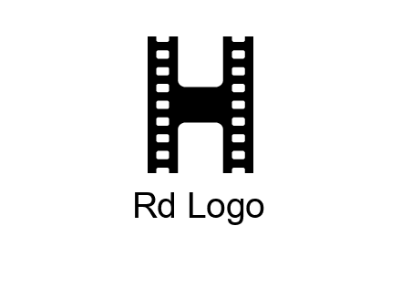 letter H in film negatives 