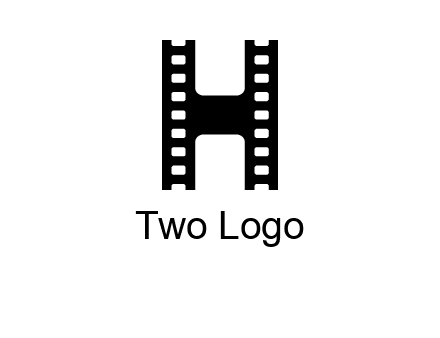 letter H in film negatives 