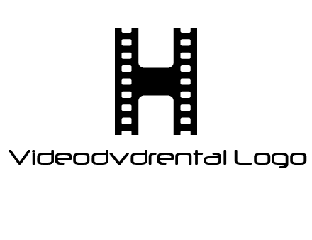 letter H in film negatives 