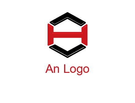 hexagon formed with letter H