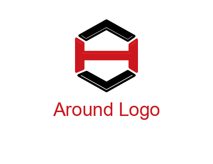 hexagon formed with letter H