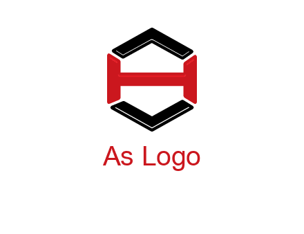 hexagon formed with letter H