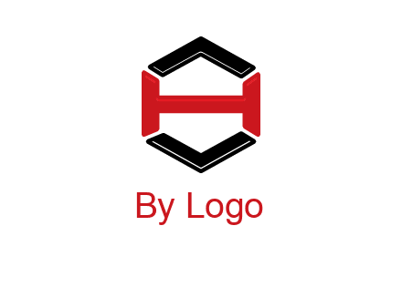 hexagon formed with letter H