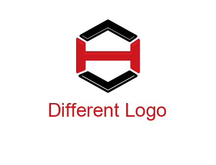 hexagon formed with letter H